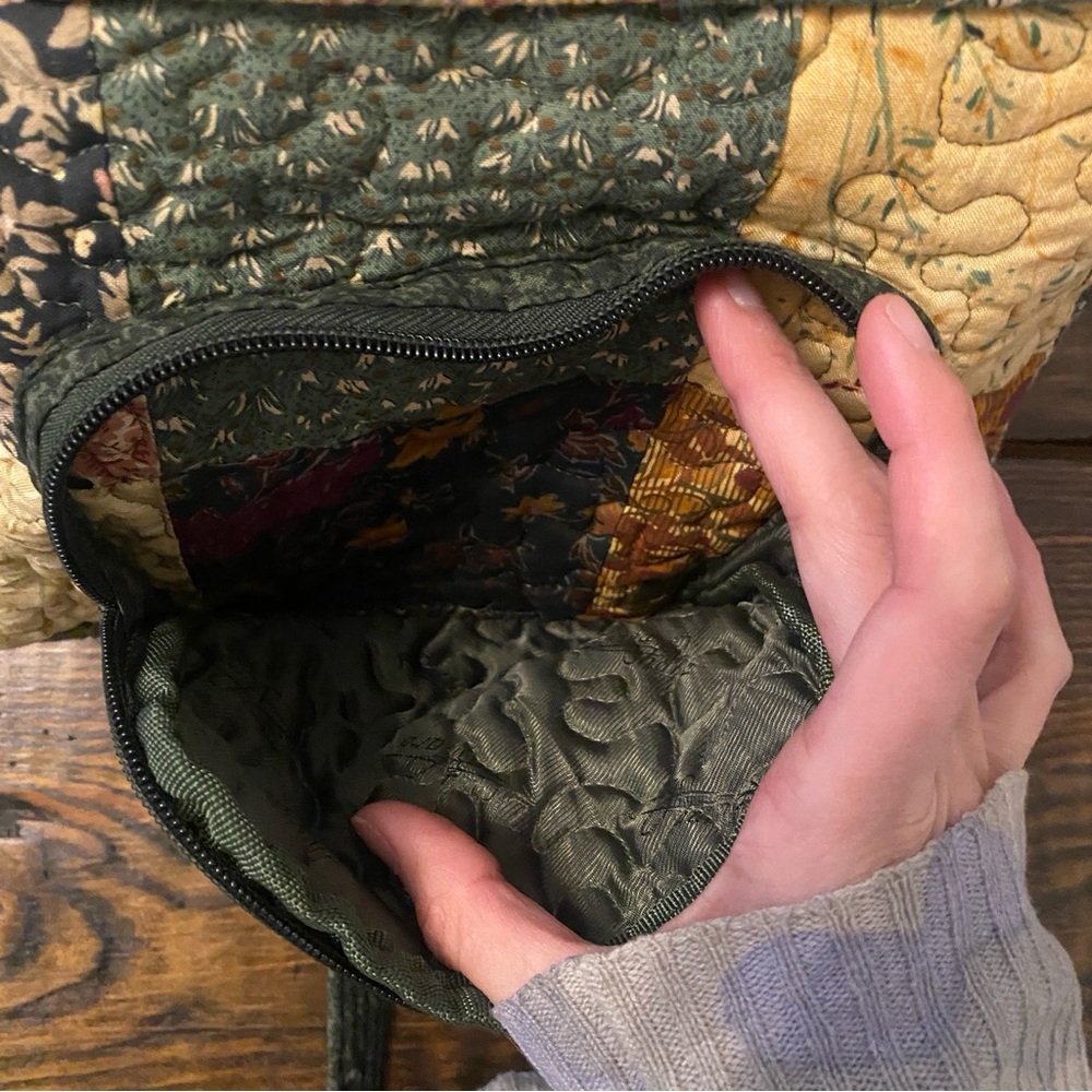 Vintage Donna Sharp quilted patchwork multi compa… - image 4